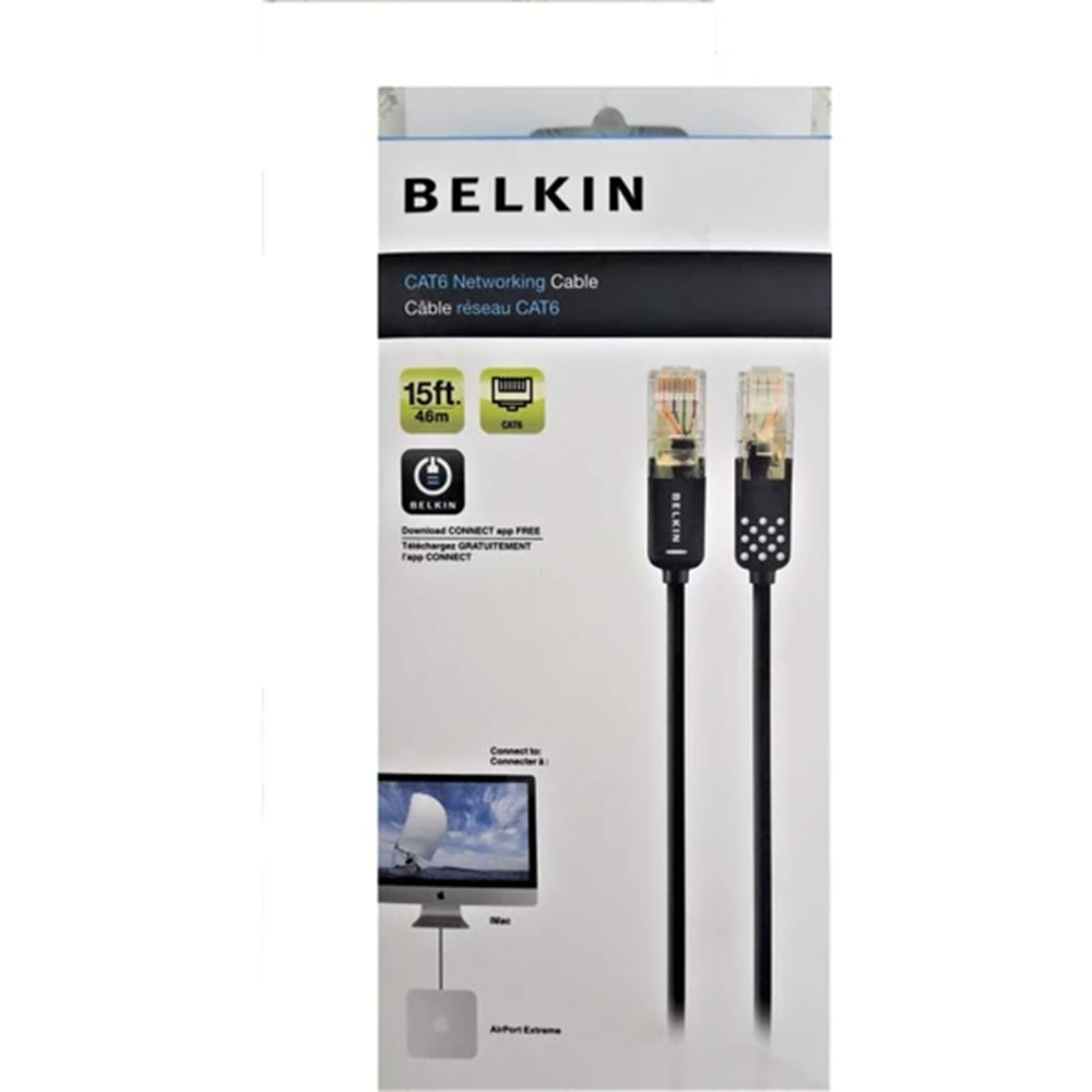 BELKIN BLK-F2CP009EB15KSAP CAT6 4.6MT PATCH KABLO