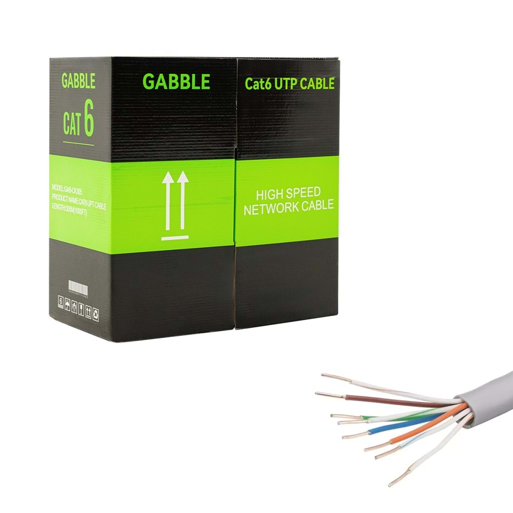 GABBLE GAB-CK305 305MT İÇ ORTAM CAT6 KABLO 0.50MM