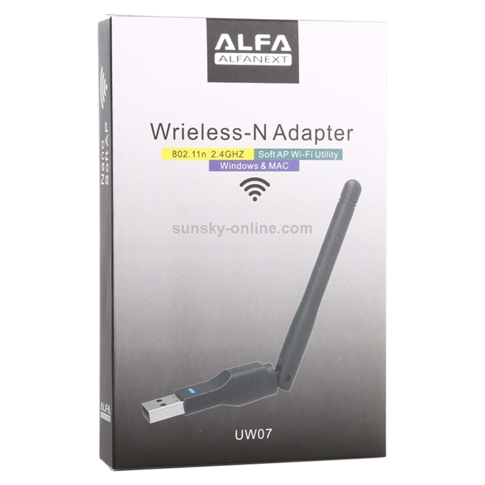 ALFANET W114 3DBI USB WİRELESS ANTENLİ