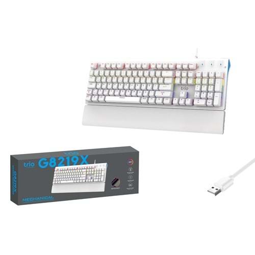 TRİO TRG8219X OYUNCU KLAVYESİ MEKANİK BLUE SWİTCH RGB
