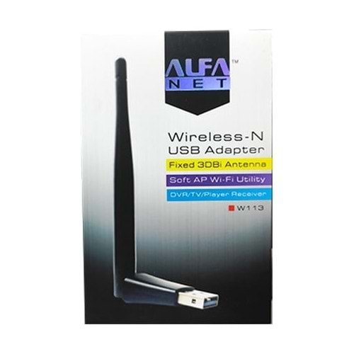 ALFANET W113 USB WİRELESS ANTENLİ ADAPTÖR